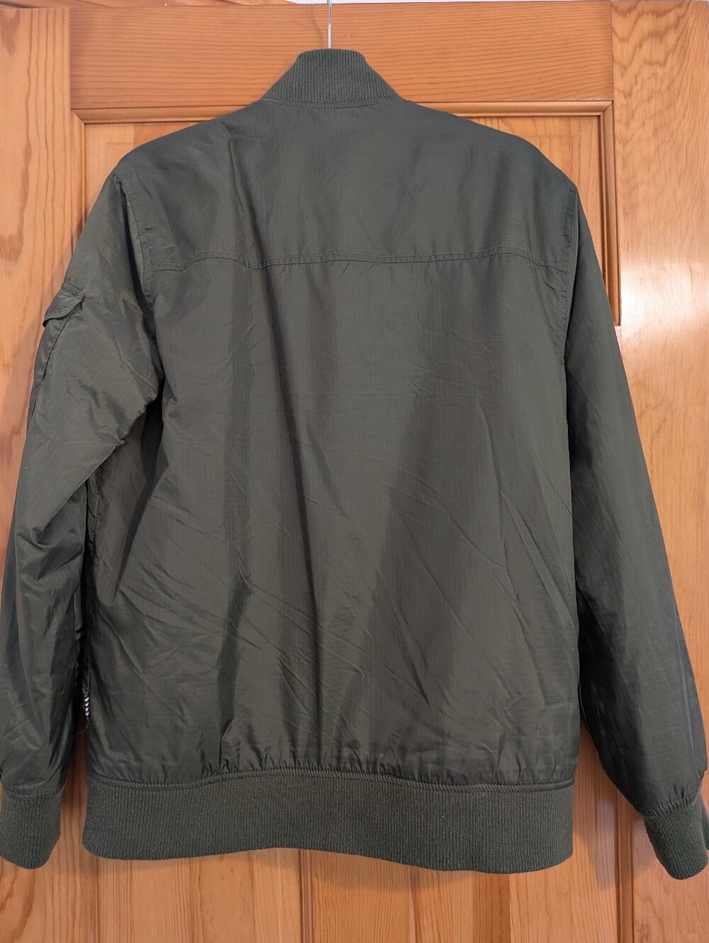 Five Four Olive Bomber Jacket with Utility Sleeve Pocket Size M - Picture 2 of 5